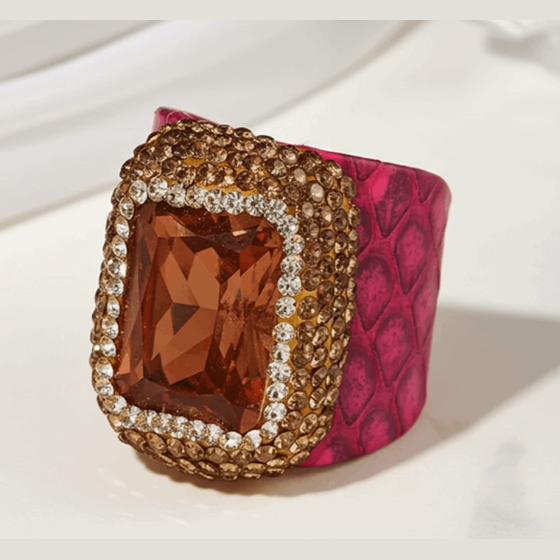 Agate Snake Skin Ring