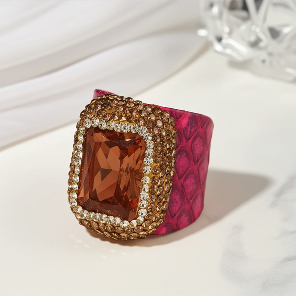 Agate Snake Skin Ring