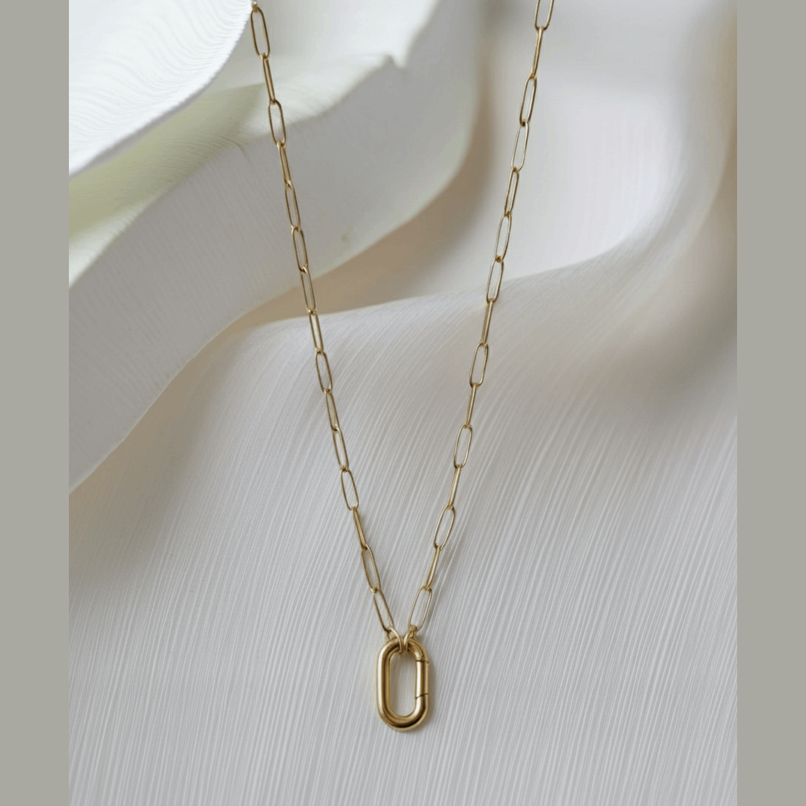 Geometric Statement Necklace | 316L Steel 18K Gold Plated Waterproof - Brazale - T