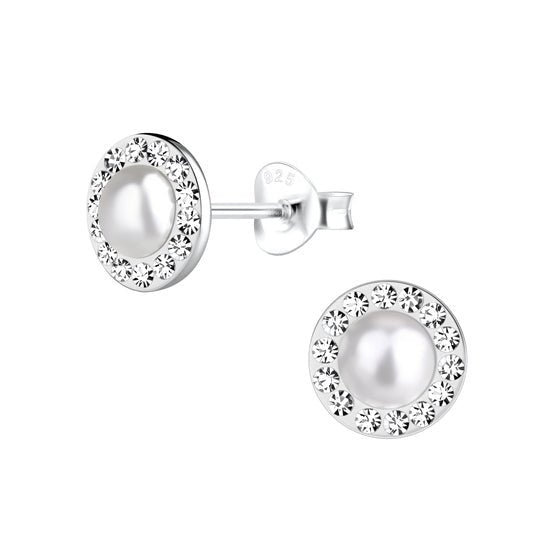 3mm Crystal Stud Earrings | 925 Sterling Silver Waterproof - Brazale - T