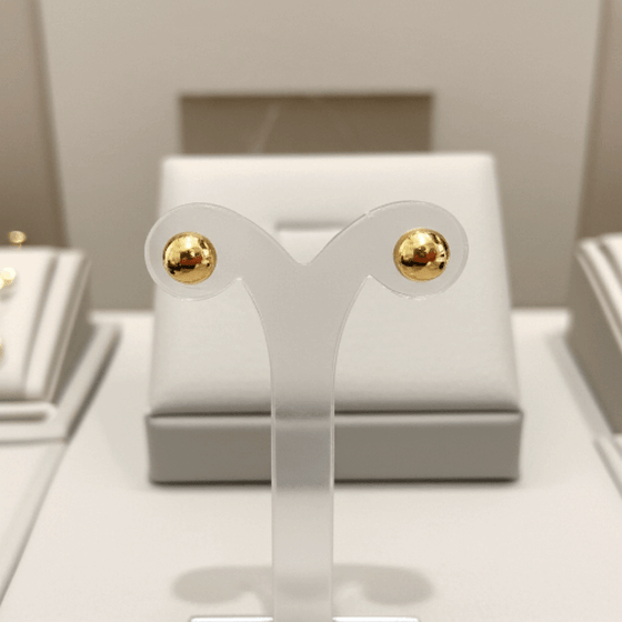 8mm Stud Earrings | 316L Stainless Steel Waterproof - Brazale - T