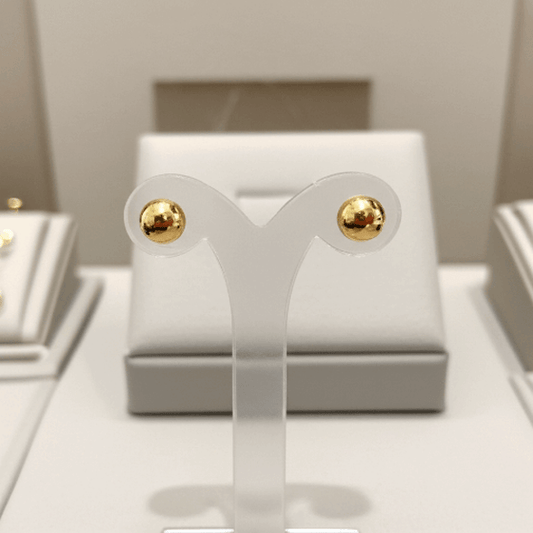 8mm Stud Earrings | 316L Stainless Steel Waterproof - Brazale - T