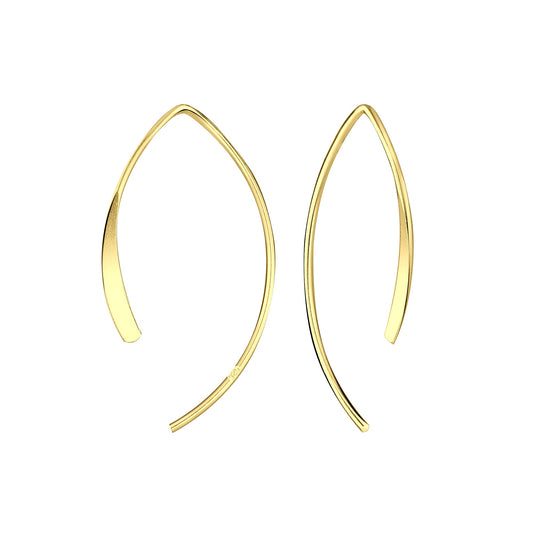 Alana Patterned Hoop Earrings | 925 Silver 14K Gold Plated Waterproof 15mm - Brazale - T