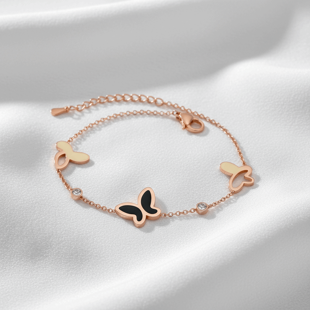 Butterfly Chain Bracelet | 316L Stainless Steel Waterproof - Brazale - T