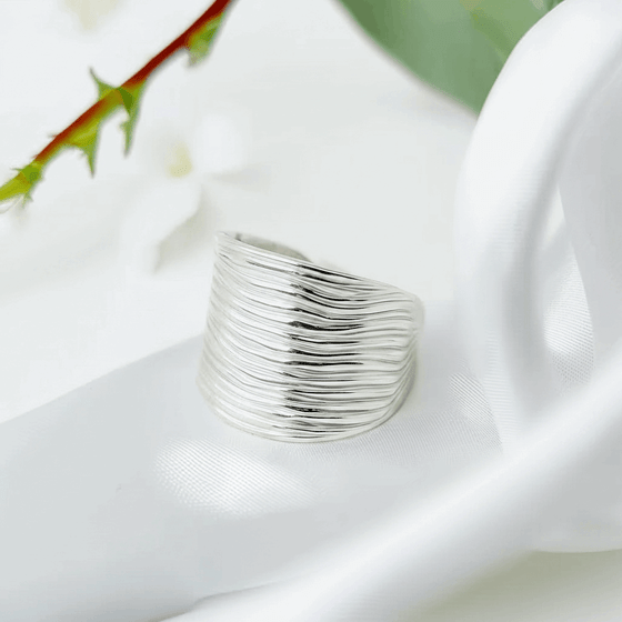 Cleopatra Rectangular Ring | 316L Stainless Steel Waterproof Adjustable - Brazale - T