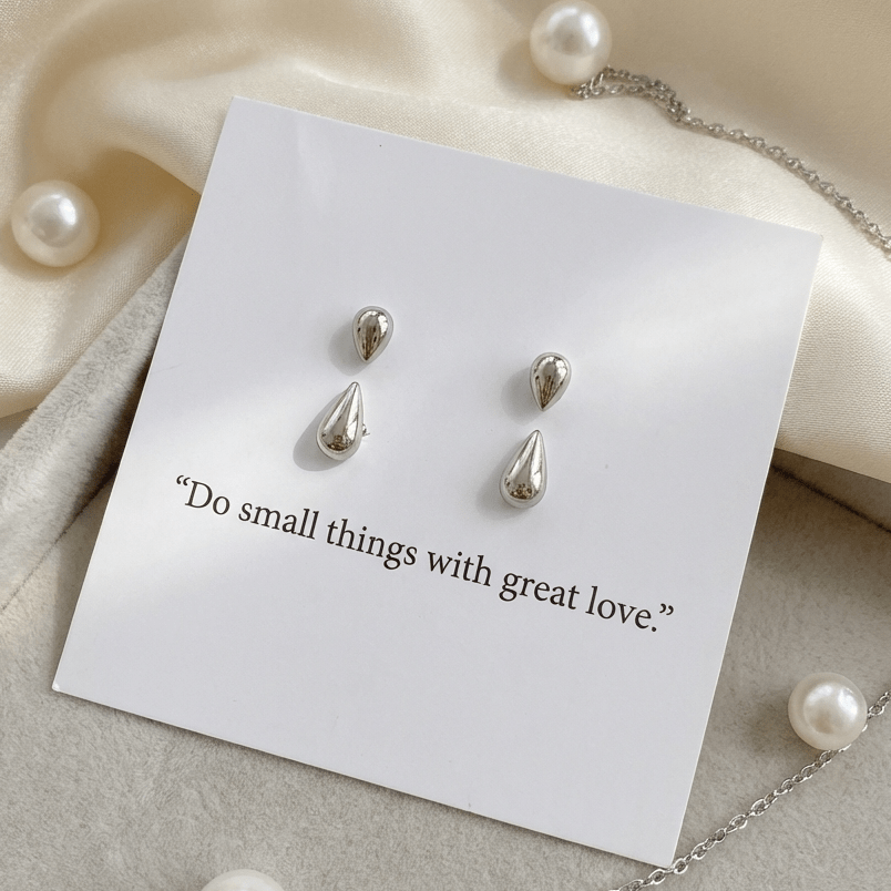 Dewdrop Duo Earrings | Interchangeable Stainless Steel - Brazale - T