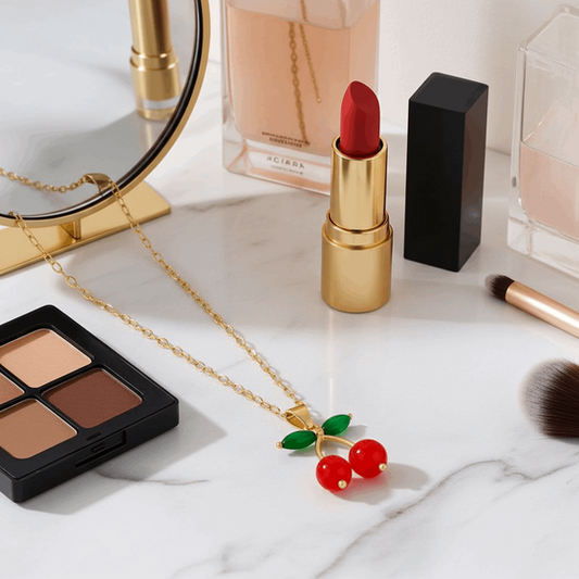 Titanium Cherry Necklace | Cherry pendant