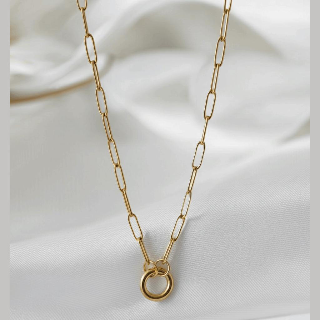 Geometric Statement Necklace | 316L Steel 18K Gold Plated Waterproof - Brazale - T