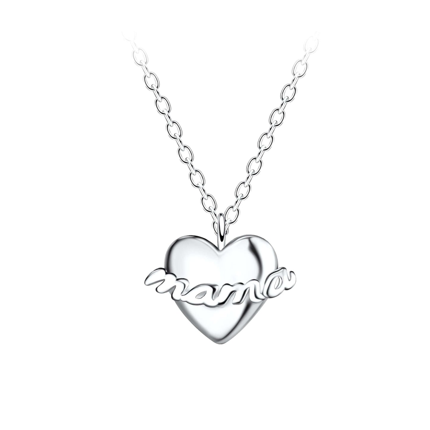 Mamá Heart Pendant Necklace | 925 Sterling Silver Anti - Tarnish - Brazale - T