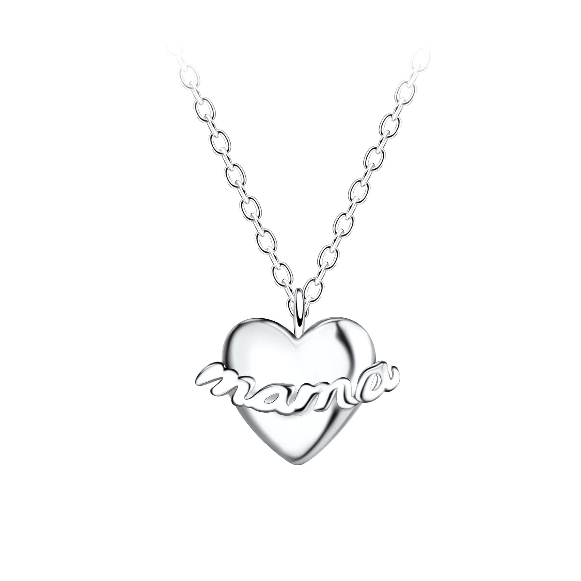 Mamá Heart Pendant Necklace | 925 Sterling Silver Anti - Tarnish - Brazale - T