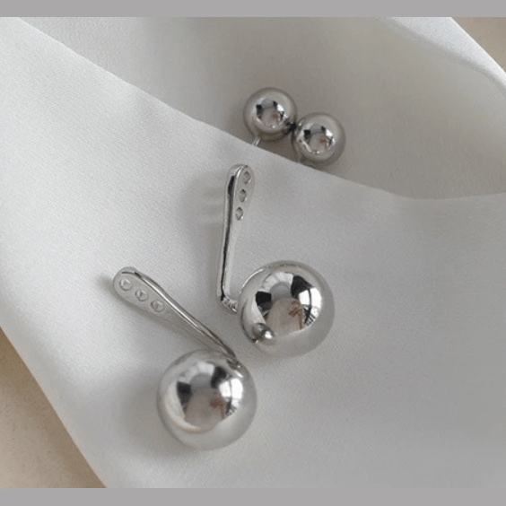 Orbit Double Ball Earrings | 316L Stainless Steel Gold - Brazale - T