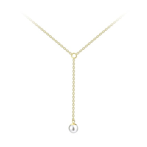 Pearl Chain Necklace | 925 Sterling Silver Waterproof 6mm - Brazale - T