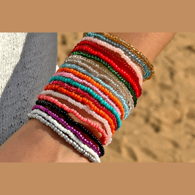 Rainbow Stack Bracelets | Seed Beads | Vibrant Boho - Brazale - T
