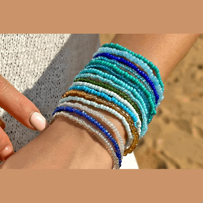 Rainbow Stack Bracelets | Seed Beads | Vibrant Boho - Brazale - T