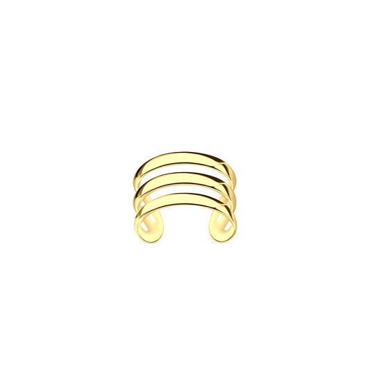 Triple Line Ear Cuff | 925 Sterling Silver 14K Gold Plated Waterproof - Brazale - T