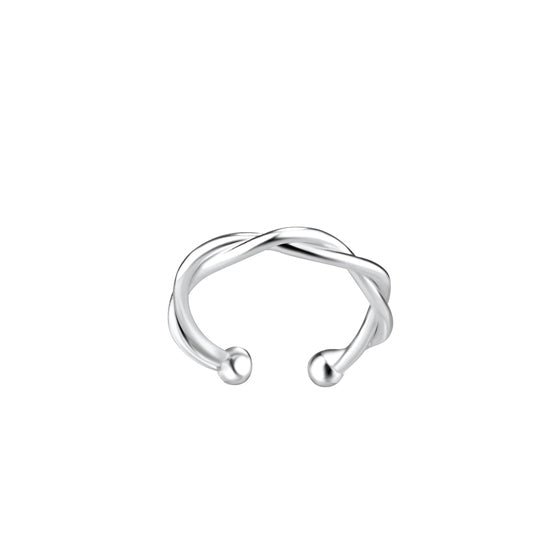Twisted Ear Cuff | 925 Sterling Silver Waterproof No Piercing - Brazale - T